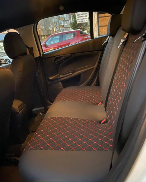 Aydemir Oto Döşeme mavi dikiş detaylı koltuk döşeme uygulaması